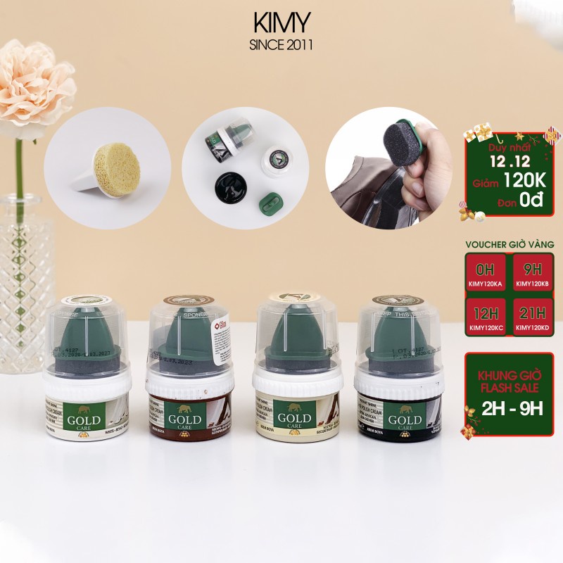 Xi đánh giày cao cấp dạng kem Goldcare - dùng cho da giày, túi xách, ghế da - Hàng Thổ Nhĩ Kì