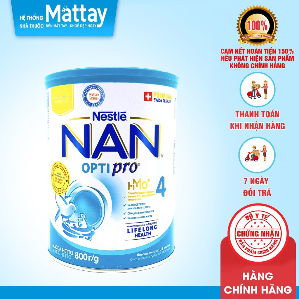 Sữa NAN Nga Số 4 - Lon 800gr - Nội Địa Nga.