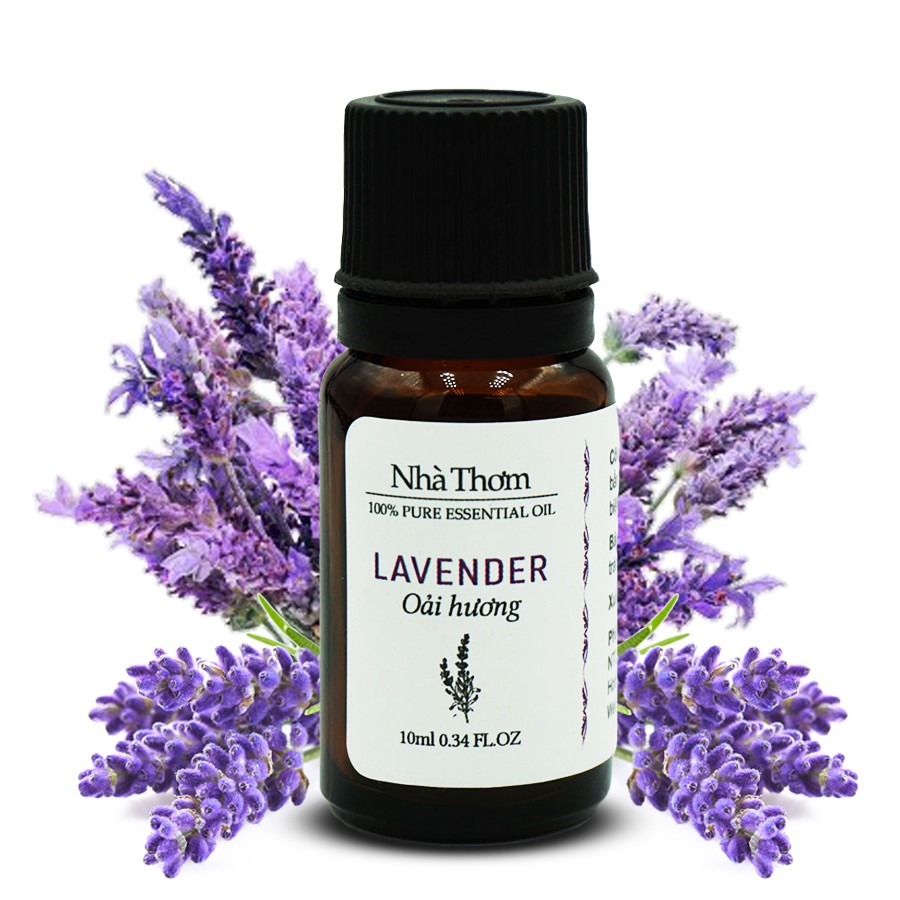 Combo 2 chai tinh dầu nguyên chất 10ml, Lavender, hoa nhài