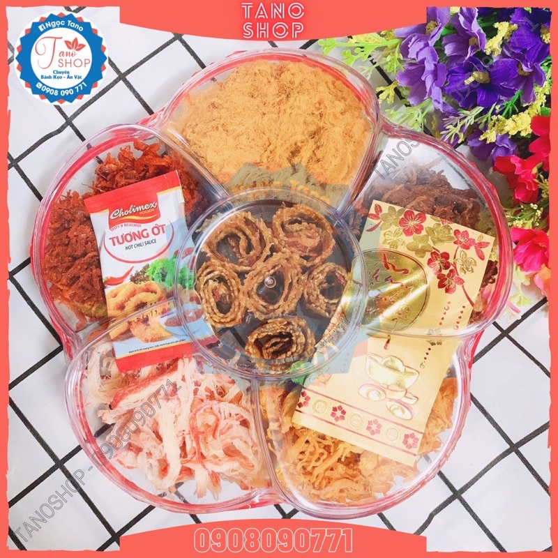 [TẾT] Set khô lục vị hộp hoa mai - 550g | BigBuy360 - bigbuy360.vn