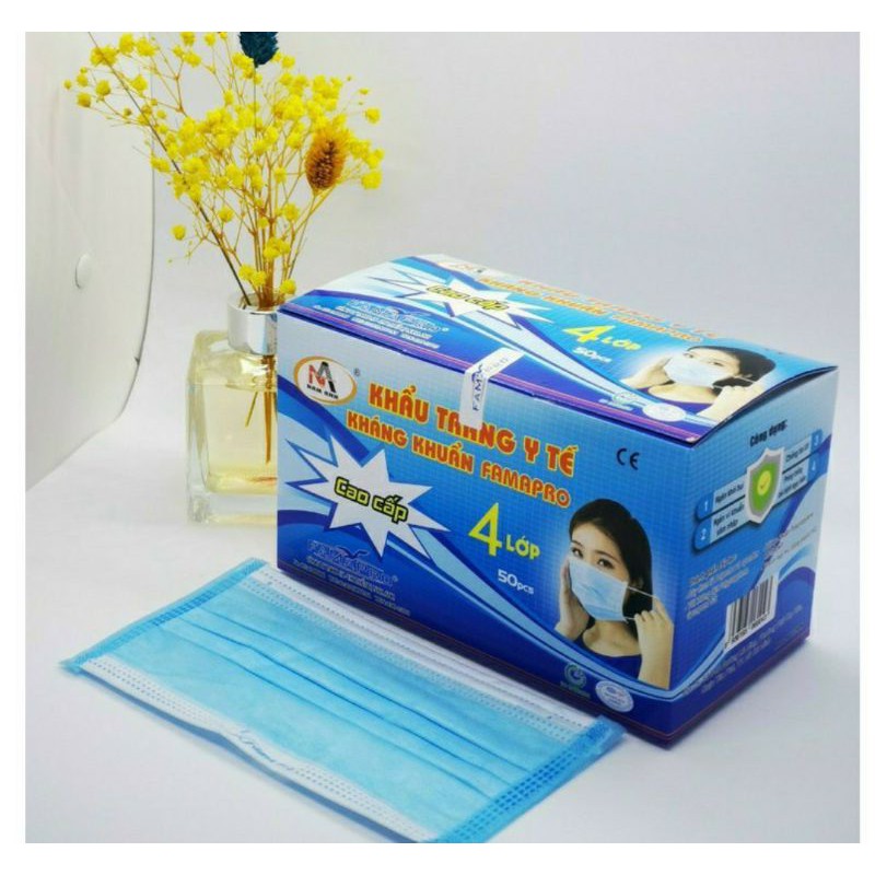 Khẩu Trang Y Tế 4 Lớp Nam Anh Famapro Hộp 50 Cái | BigBuy360 - bigbuy360.vn