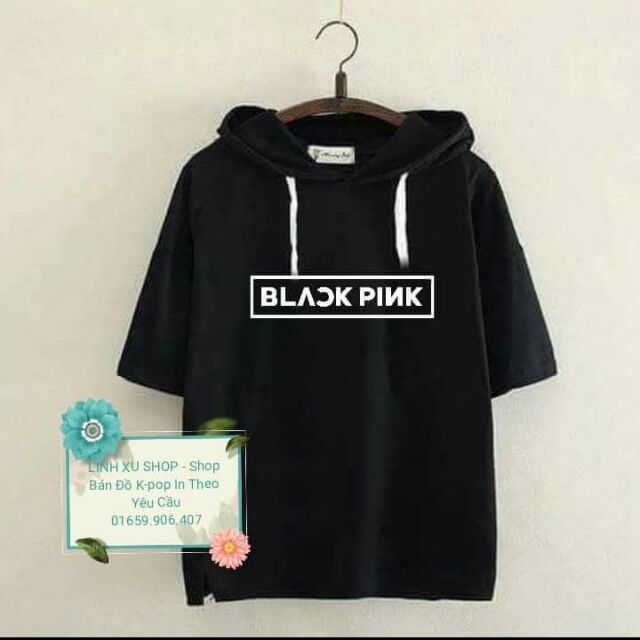 Áo hoodie ngắn tay BLACKPINK