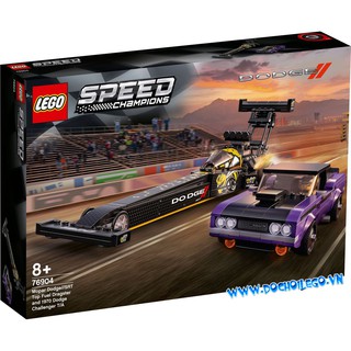 76904 Đồ chơi lắp ráp Iego Speed Champions  Mopar Dodge//SRT Top Fuel Dragster and 1970 Dodge Challenger T/A