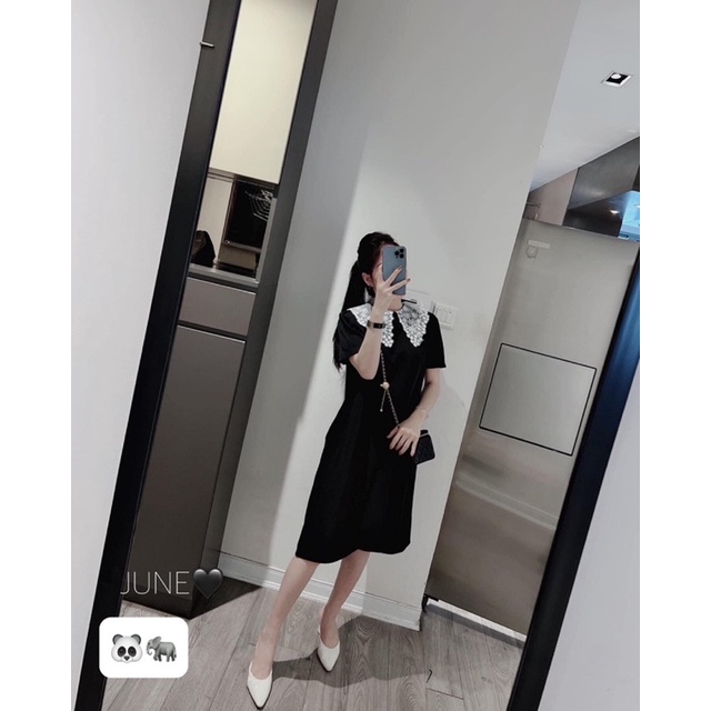 Váy đen dáng xuông