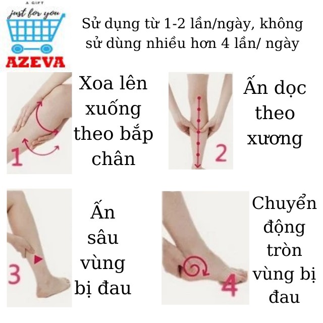 Kem xoa bóp Counterpain Thái Lan 2 loại nóng lạnh 120g, dầu xoa bóp Counterpain Thái Lan - Azeva