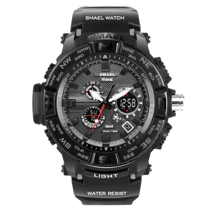 Đồng Hồ Nam Thể Thao SMAEL 1531 Chính Hãng Chống NướcThiết Kế Hầm Hố Dây Cao Su Bền Pin Trâu
