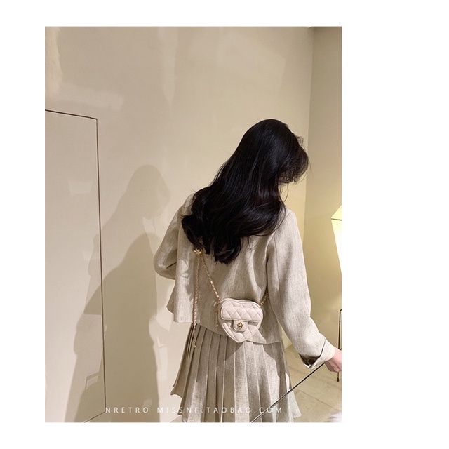 Túi đeo chéo/ kẹp nách Nretro trái tim cao cấp