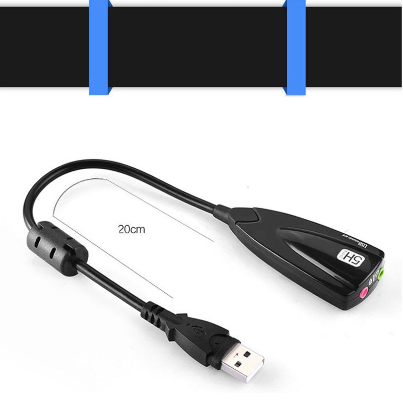 High Quality External USB Sound Card 7.1 Adapter 5HV2 USB 3.5mm Jack for PC SSVN