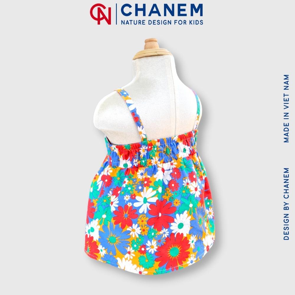 Áo hai dây cổ V chun lưng điệu đà NADI, chât thô cotton thoáng mát - CHANEM - Fashion Design For Kids