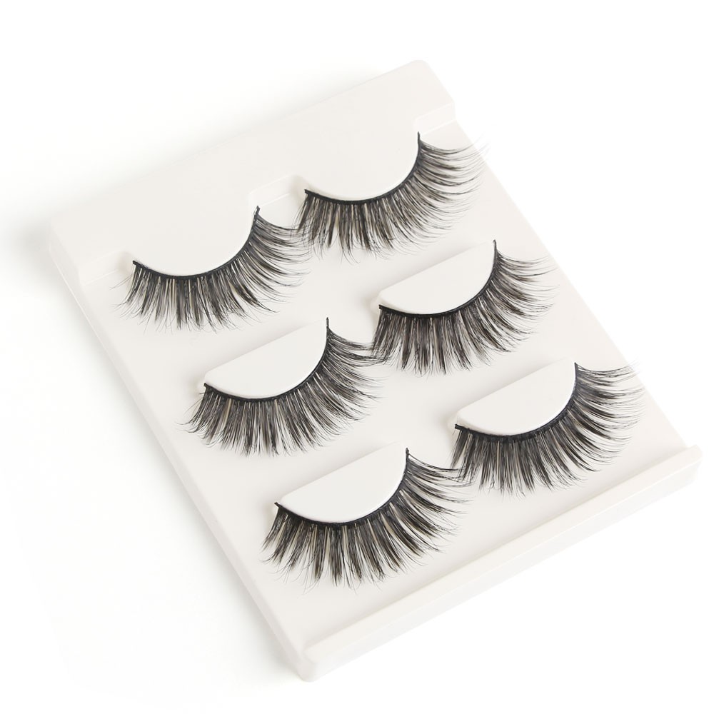 Lông mi giả MAGEFY 3D dài hơn tự nhiên 3 cặp lông mi