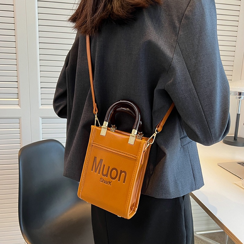 IELGY Túi Đeo Vai mini Đựng Điện Thoại In Chữ Phong Cách Hàn Quốc Cho Nữ