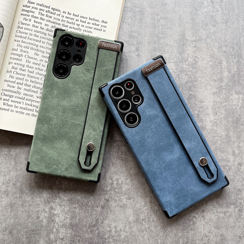 Ốp Điện Thoại Da Lộn Có Dây Đeo Cho Samsung Galaxy S22 Ultra S21 S21ultra S21FE S20FE S10Plus