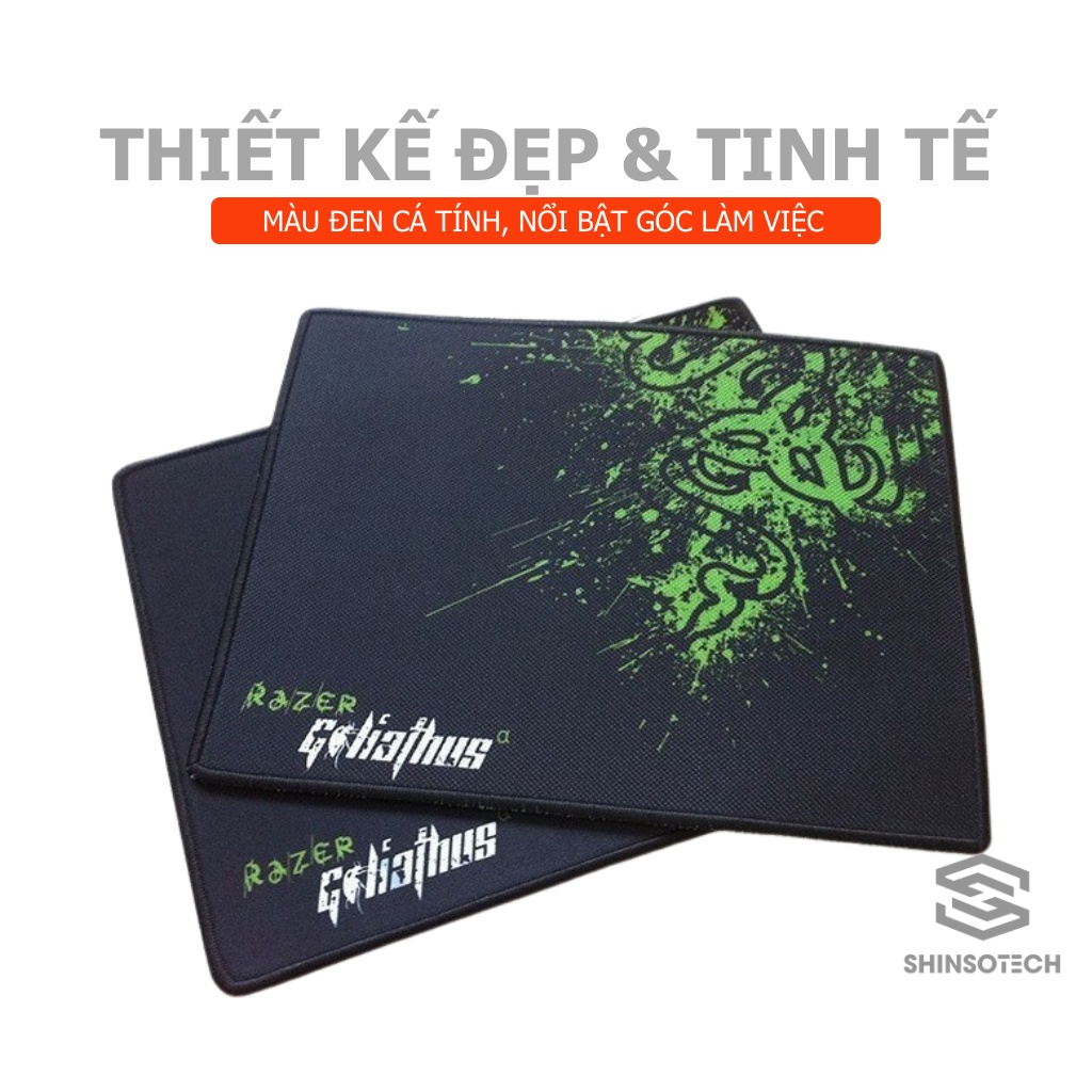 Miếng lót chuột Razer 25x21 và 29x25 hỗ trợ di chuột chính xác chống trượt trang trí