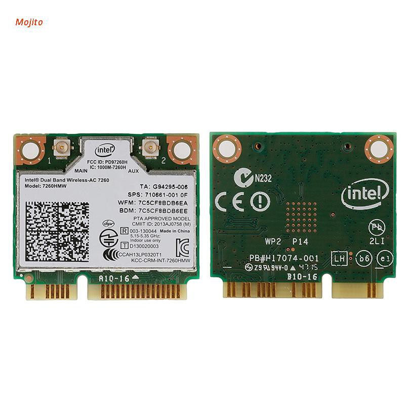 INTEL Thẻ Wifi Không Dây 7260hmw Mini Pci-E Bt4.0 Cho Hp Sps 710661-001