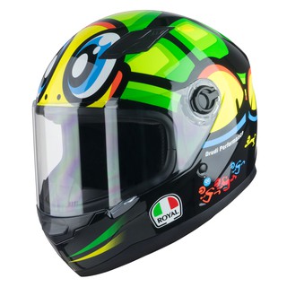 Mũ bảo hiểm Royal M136 tem rùa - fullface rùa