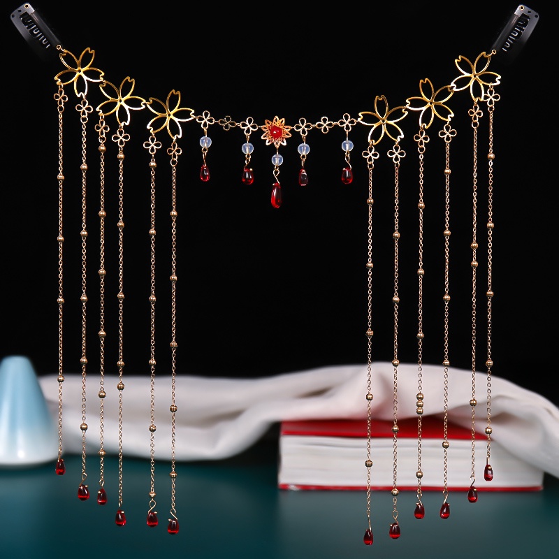 Kẹp Tóc Đính Hoa Và Trái Tim Tua Rua Thời Trang Cho Nữ