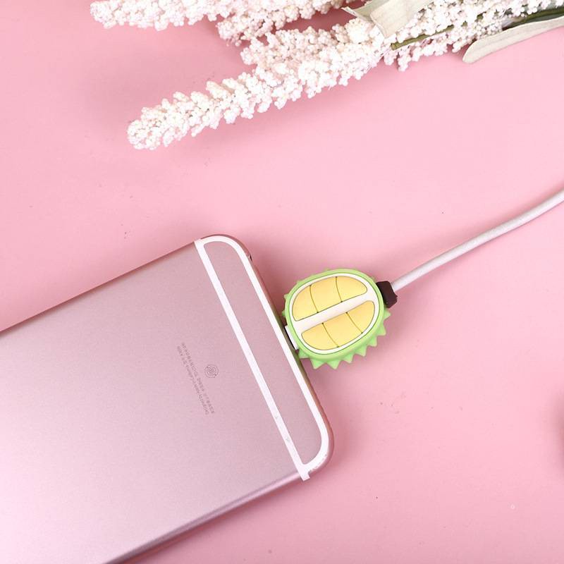 Phụ Kiện Bảo Vệ Dây Cáp Sạc USB Bằng Nhựa Hình Cá Dễ Thương Cho iPhone/iPad