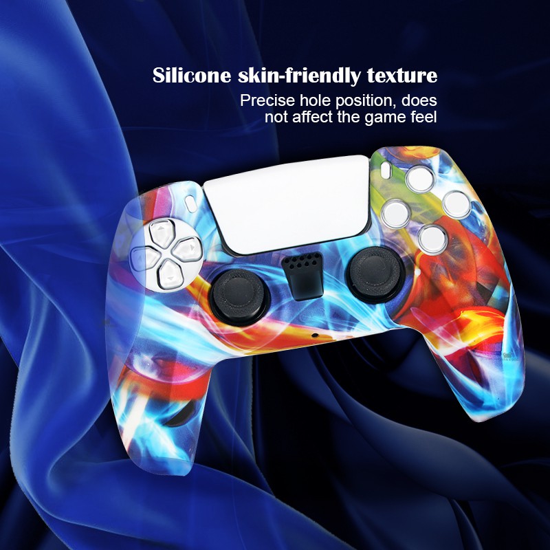 Data frog anti-slip silicone cover skin protection case for playstation 5 controller protection case for ps5 gamepad accessories