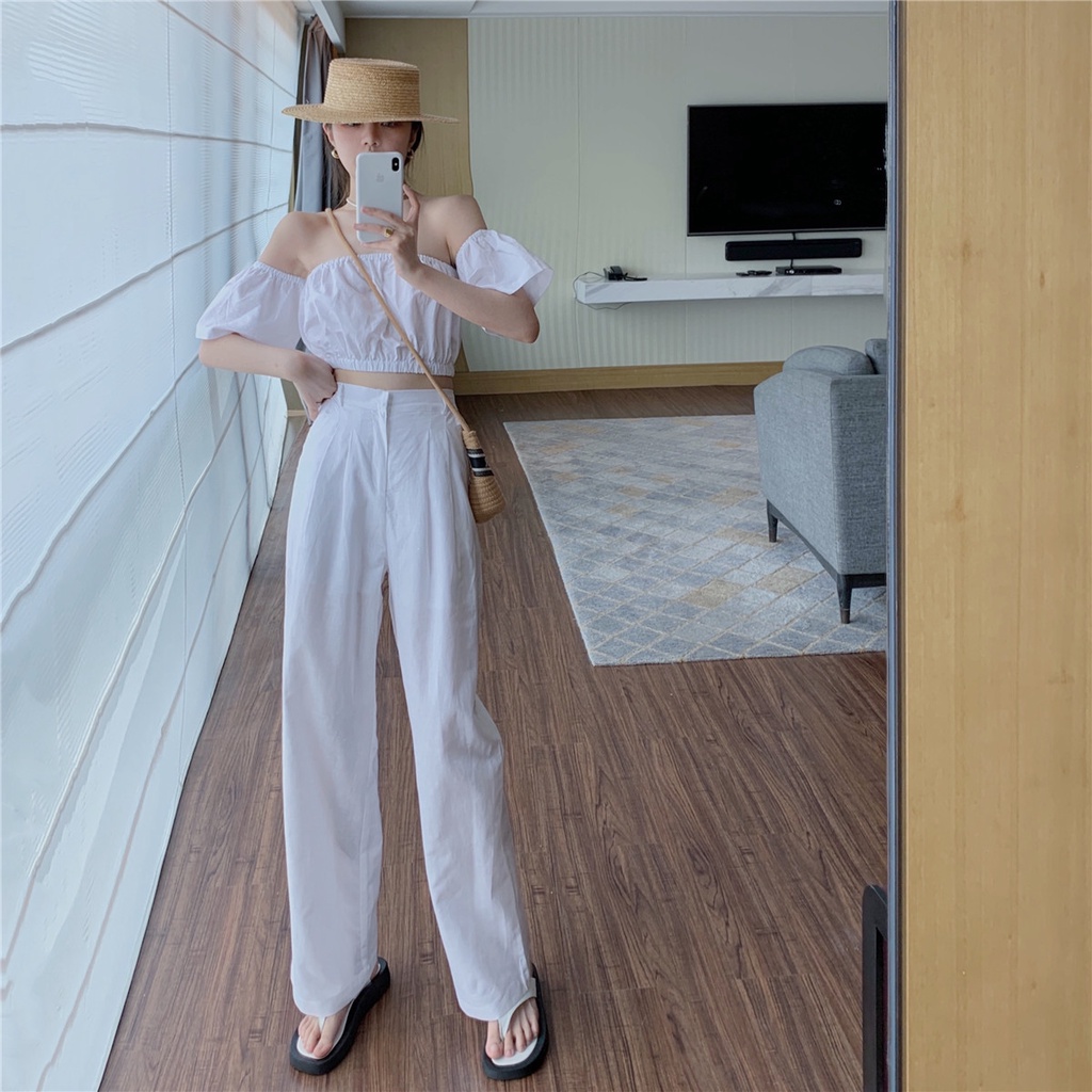 Set đồ trắng linen siêu mát siêu xinh
