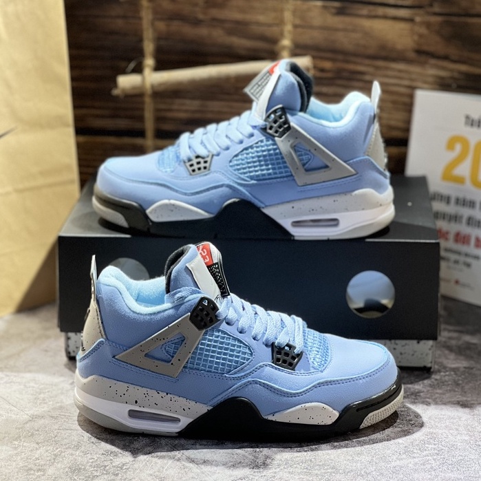 Giầy Jordan 4 Retro GS University Blue Xanh Dương hàng cao cấp