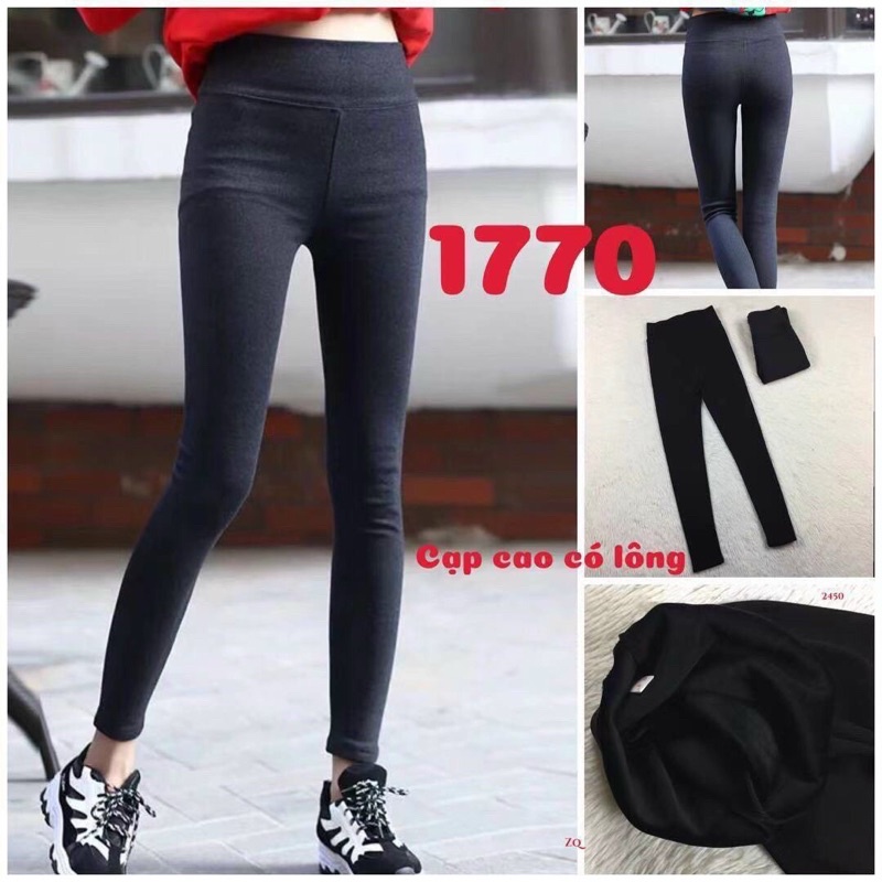 Quần legging cạp cao lót lông 1770