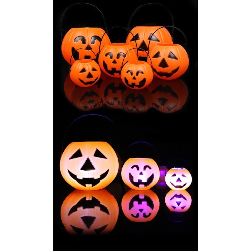 Giỏ Bí Ngô Đựng Kẹo Trick Or Treat Halloween Nhiều Kích Cỡ
