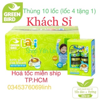 Sỉ Thùng 10 lốc Yến sào trẻ em Green Babi