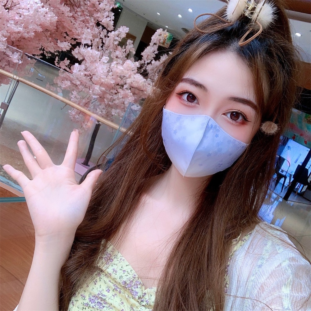 MỚI 50/10pcs Mùa Hè Dành Cho Người Lớn Mặt Nạ 3D Stereo Nữ Giá Trị Cao Blush Gradient Thời Trang Flower In Ấn Mỏng Thoáng Khí dành cho người lớn Mặt Nạ
