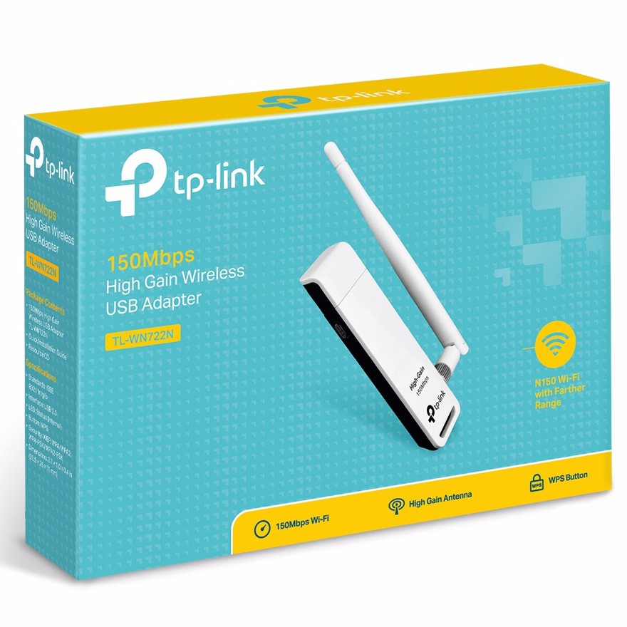 Bộ Thu Wifi Có Râu TP-Link TL-WN722N chính hãng - USB Thu Wifi Tốc Độ Cao 150Mbps