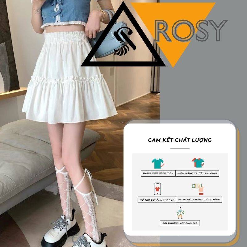 Váy xòe 2 tầng dáng ngắn nhún bèo Ulzzang form chữ A chất voan dày mịn lưng thun năng động ( có quần trong )