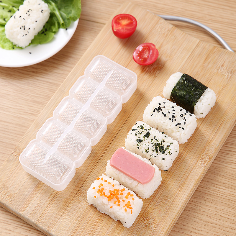 Khuôn nhựa làm sushi 5 ô trong suốt