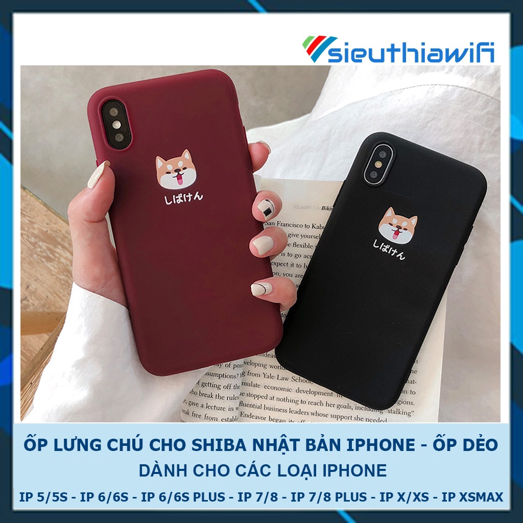 Ốp lưng iphone cún shiba trơn 5/5s/6/6plus/6s/6splus/7/7plus/8/8plus/x/xr/xs/11/12/pro/max/plus/promax -Awifi Case B2-1 | BigBuy360 - bigbuy360.vn