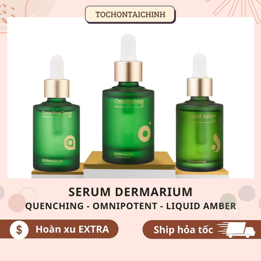Serum dưỡng Dermarium : Quenching Queen - Omnipotent Toàn Năng mẫu mới - Liquid Amber