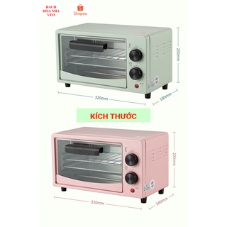 Lò Nướng Điện, Mini Đa Năng 12 Lít, 3 Màu, Bảo Hành 12 Tháng