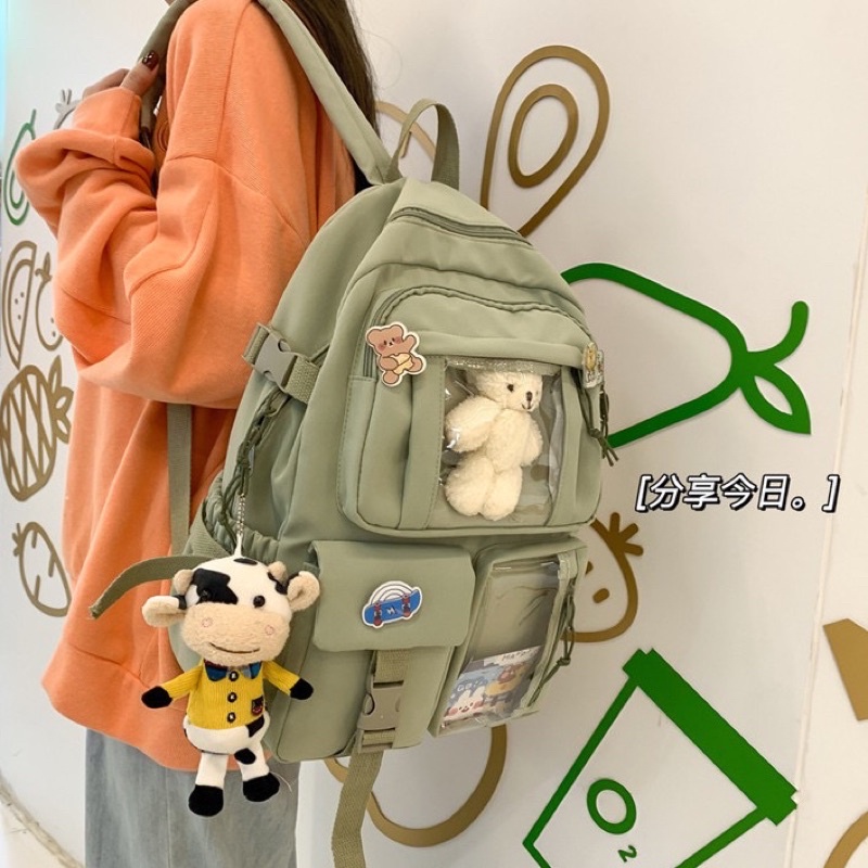 Balo Ulzzang Hàn Quốc nam nữ chống nước, balo đi học Ulzzang 604ULZ