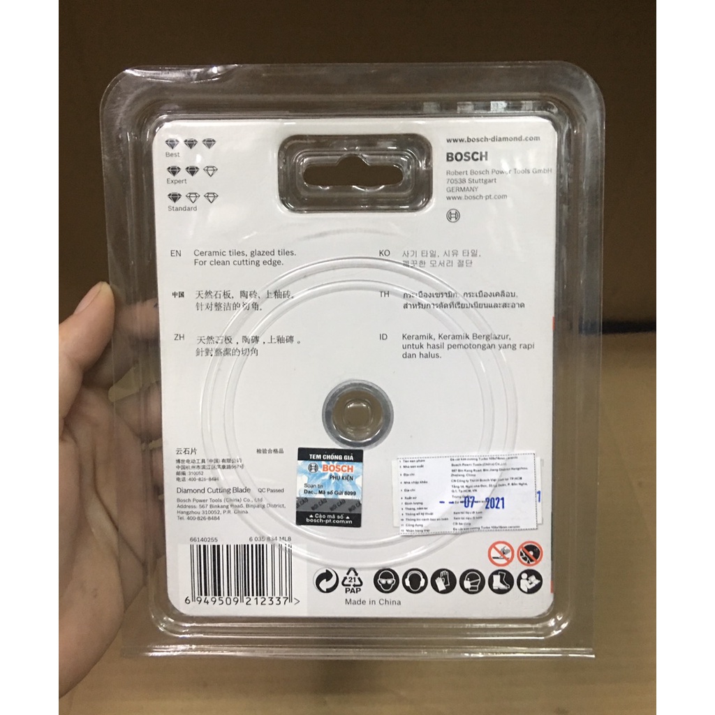 Đĩa cắt kim cương Turbo 105x16mm Ceramic Bosch 2608603615