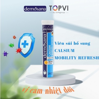 Viên sủi bổ sung canxi DEMOSANA, 20 viên, Vị cam, Hàng nhập khẩu Đức [Free Ship]