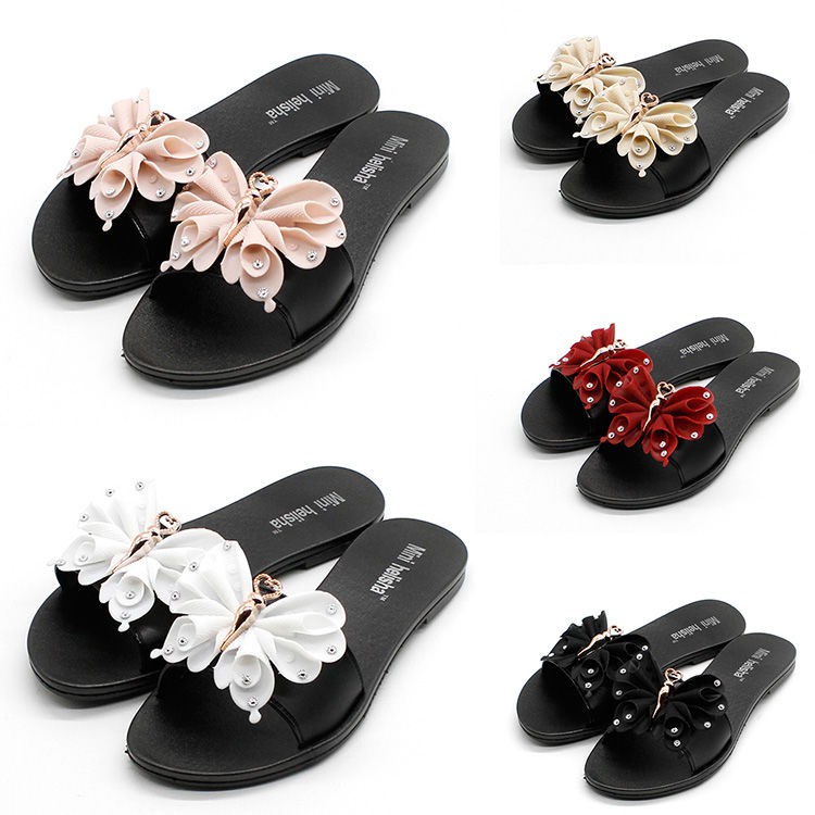 Slippers Women's Summer 2021 New Fashion Outer Shoes Women Korean Indoor Drag Bowknot Casual Slippers