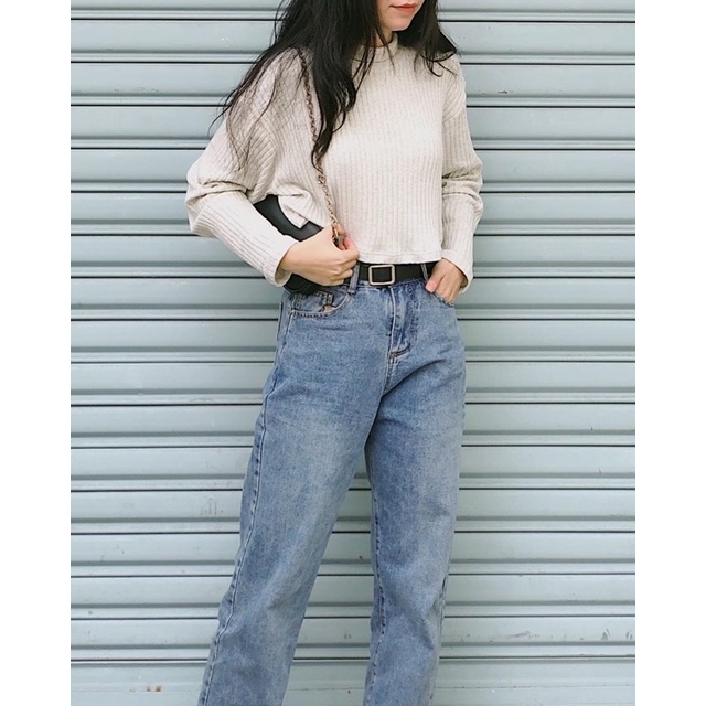 Quần jeans Ống suông dài Ruchan