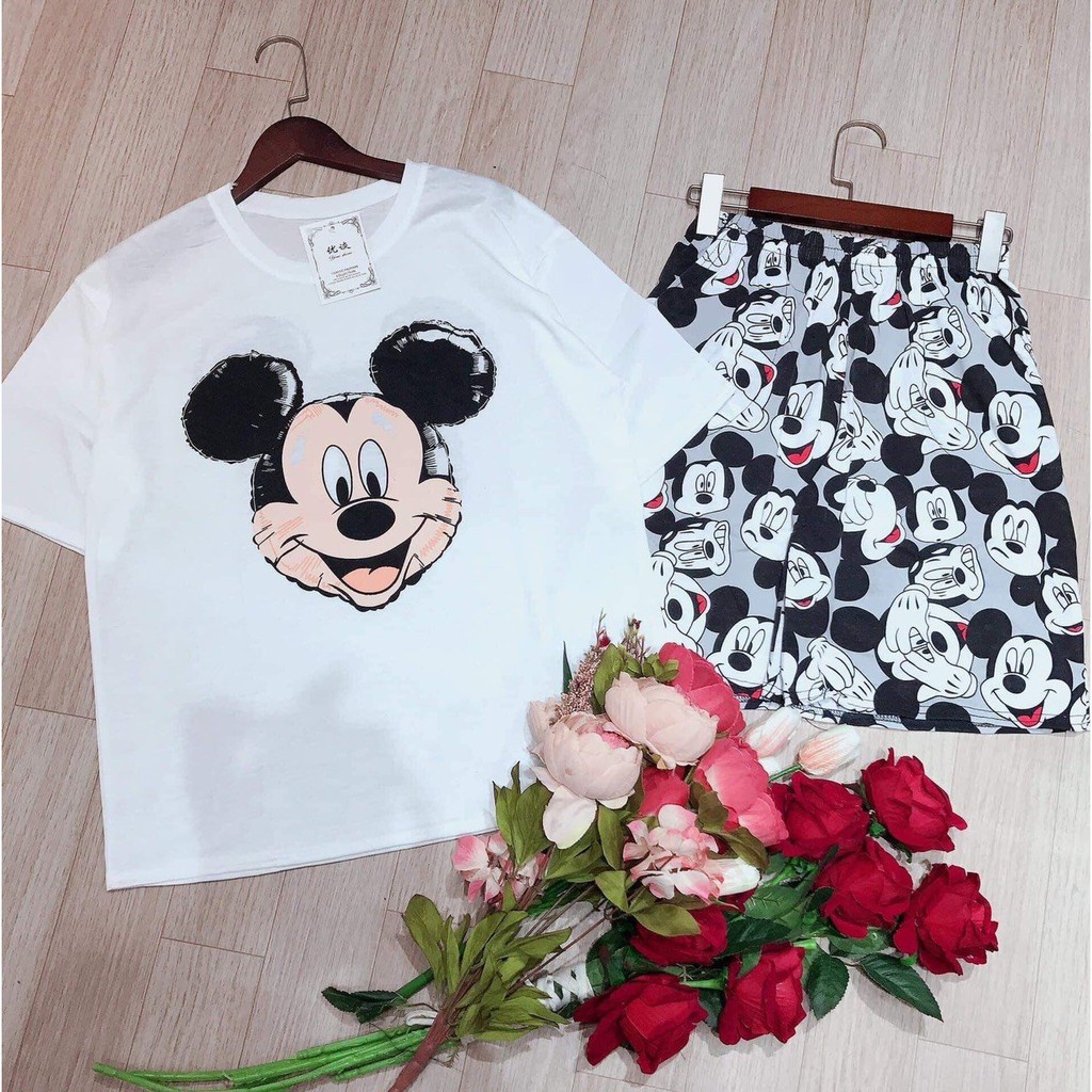 🦋 Bộ Đồ Ngủ Unisex Micky_Chất liệu tici_Thoáng Mát