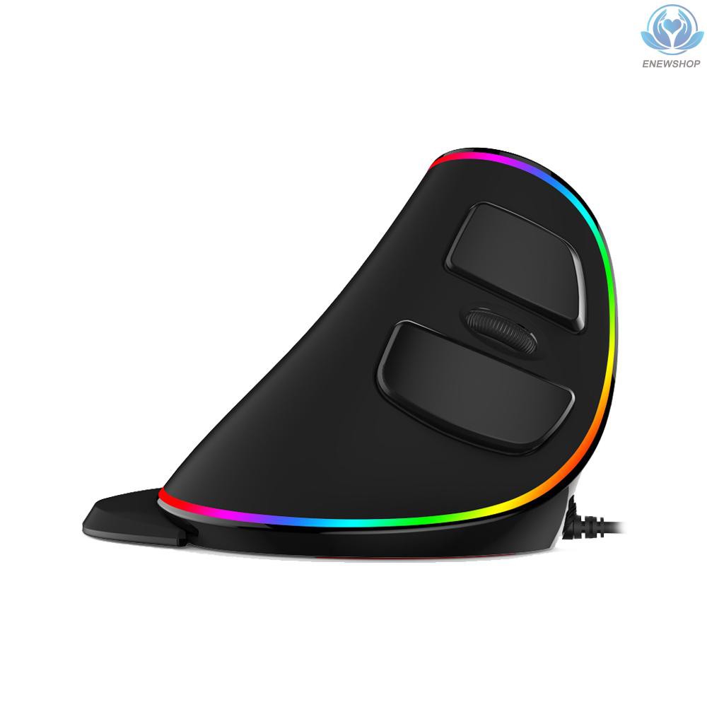 【enew】Delux M618 Plus RGB Optical Wired Mouse 800/1200/1600/2400/4000 DPI 5 Levels Ergonomic Mouse With 6 Buttons For PC Laptop Desktop