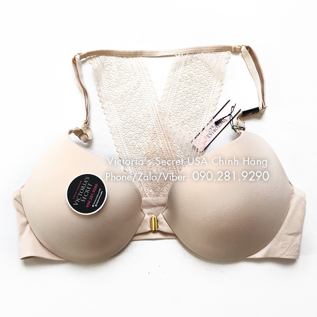 (Hàng Mỹ) 34B/B75 - Áo nude sáng Champage (112) dòng Incredible gài trước, nâng ngực - Victoria's Secret | BigBuy360 - bigbuy360.vn