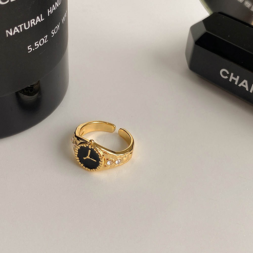 Nhẫn Hình Đồng Hồ Thiết Kế Đơn Giản Thời Trang Cho Nam Nữ