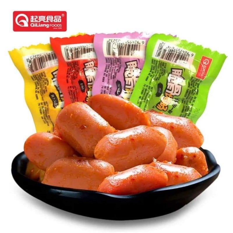 1 Thùng 8 Bịch 400 Chiếc Xúc Xích Sụn Non Bi 4 Viên