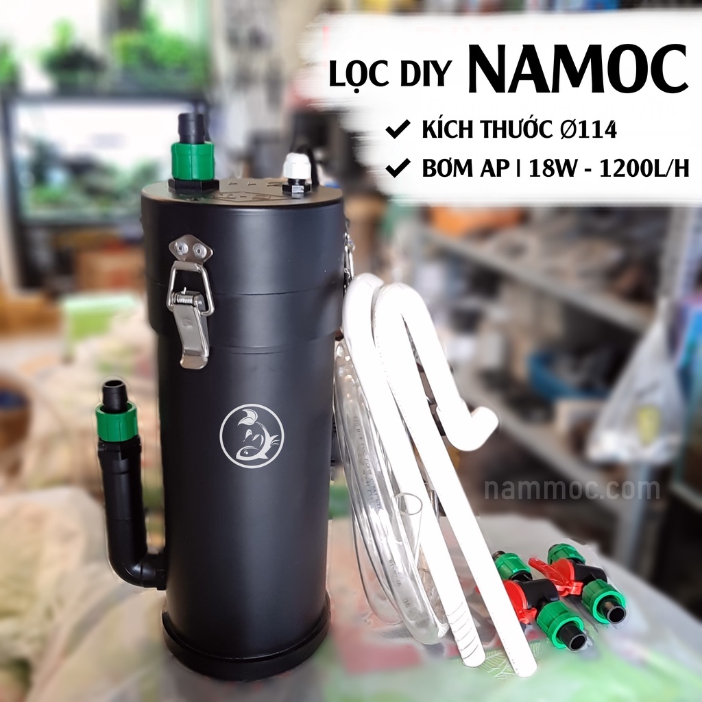 Lọc DIY NAMOC Fi114 [18W~1200L/H] - Full Phụ Kiện ☘ Lọc Thùng Chế Cho Bể Cá Thuỷ Sinh