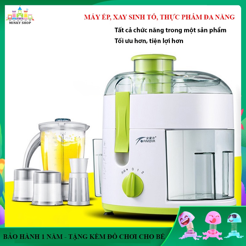 Máy ép trái cây hoa quả, máy xay sinh tố thực phẩm đa năng, bộ sản phẩm 2 trong 1, tiện lợi, bảo hành 1 năm