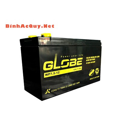 BÌNH ẮC QUY GLOBE WP7.5-12 (12V-7.5AH)