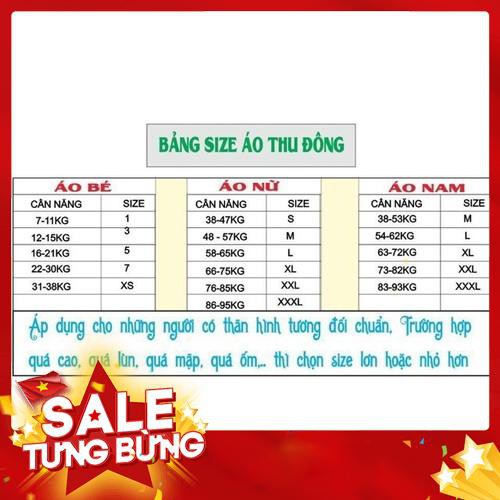 ÁO NỈ BÔNG GIA ĐÌNH THU ĐÔNG GIÁ RẺ CHẤT ĐẸP -Hàng nhập khẩu