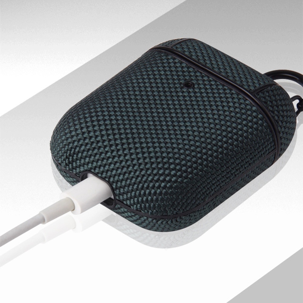 Vỏ Đựng Hộp Sạc Tai Nghe Không Dây Bằng Vải Nylon Chống Thấm Nước Bảo Vệ Cho Airpods 2 1