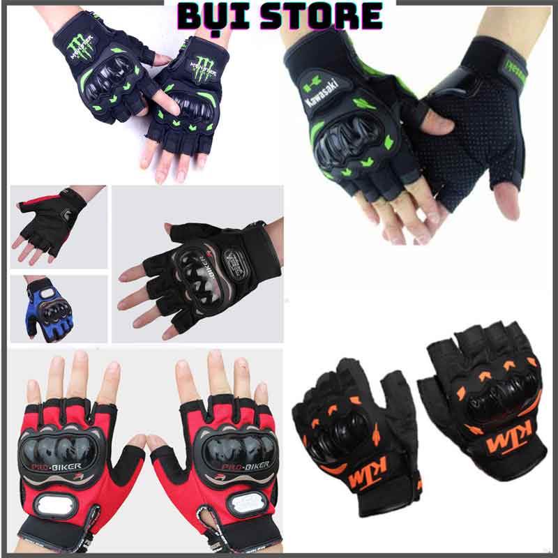 Bán sỉ - Găng tay Monster, Probiker, Kawa, Alpine cụt ngón có gù, bao tay motor, xe đạp, xe máy, phượt, thể thao, tập tạ